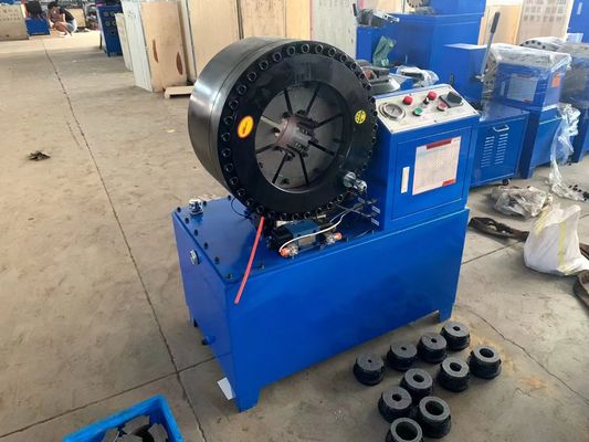 220V/380V/415V 50/60Hz হাইড্রোলিক 3 ইঞ্চি পায়ের পাতার মোজাবিশেষ Crimping মেশিন 800 টন Crimping ফোর্স সঙ্গে আকার 850 * 530 * 940 মিমি