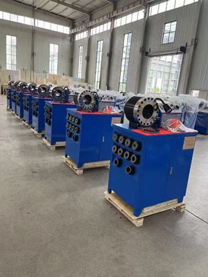 ভালো দাম 2 ইঞ্চি উচ্চ মডেল নীল রঙ 10 ডাইস হাইড্রোলিক পায়ের পাতার মোজাবিশেষ Crimping মেশিন সঙ্গে 600T Crimping শক্তি অনলাইন