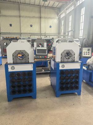 2&3 ইঞ্চি বোতাম কন্ট্রোল সিস্টেম 5.5kw/7.5kw 300 টুকরা / ঘন্টা দ্রুত পরিবর্তন ছাঁচ সরঞ্জাম হাইড্রোলিক পায়ের পাতার মোজাবিশেষ Crimping মেশিন