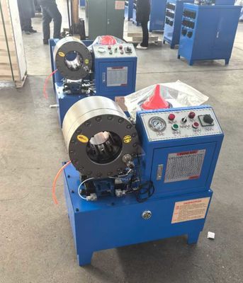 415v 3KW / 4KW DX68 পায়ের পাতার মোজাবিশেষ Crimping মেশিন নীল রঙের পায়ের পাতার মোজাবিশেষ Crimper