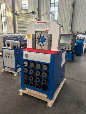 3 ইঞ্চি 6-76 মিমি হাইড্রোলিক পায়ের পাতার মোজাবিশেষ মেশিন 15 ডাই এবং দ্রুত পরিবর্তন ছাঁচ দক্ষ পায়ের পাতার মোজাবিশেষ জন্য