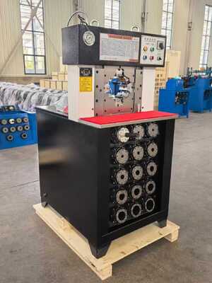 ভালো দাম বোতাম নিয়ন্ত্রণ হাইড্রোলিক পায়ের পাতার মোজাবিশেষ Crimping মেশিন 6-76mm Crimping পরিসীমা এবং 165mm সর্বোচ্চ খোলার সঙ্গে অনলাইন