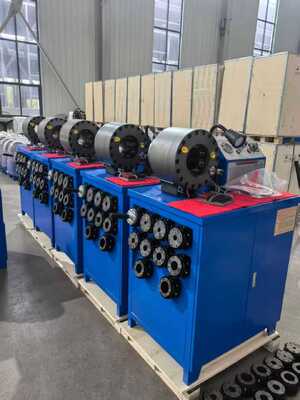 ভালো দাম 2 ইঞ্চি 600T ক্রাম্পিং ফোর্স রাবার পায়ের পাতার মোজাবিশেষ ক্রাম্পিং মেশিন সঙ্গে 6-51mm ব্যাসার্ধ এবং 10 বিনিময়যোগ্য ডাই অনলাইন