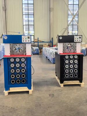 3 Inch Hydraulic Hose Crimping Machine with 6-76mm Crimping Range, 165mm Max Opening, and 15 Dies