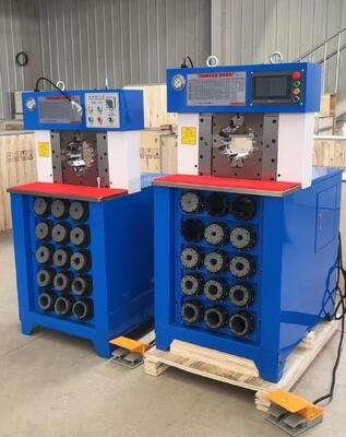 ভালো দাম 3 ইঞ্চি পিএলসি কন্ট্রোল হাইড্রোলিক পায়ের পাতার মোজাবিশেষ Crimping মেশিন 6-76mm Crimping পরিসীমা এবং 165mm সর্বোচ্চ খোলার সঙ্গে অনলাইন