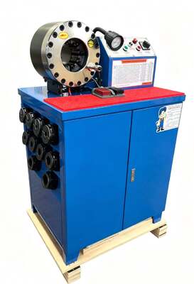 2 Inch 600T 31.5Mpa Rubber Hose Crimping Machine Higher Model Blue Color Button Control Systerm 220v/240v/380v/415v Voltage With 6-51mm Crimping Range And 10 Interchangeable Dies