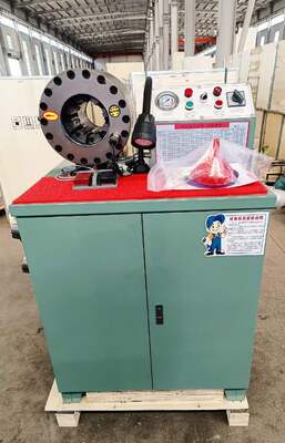 2 Inch 600T Rubber Hose Crimping Machine Higher Model Green Color 220v/240v/380v/415v Voltage With 6-51mm Crimping Range And 10 Interchangeable Dies